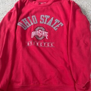 Champion Red Ohio State Crewneck Sweater